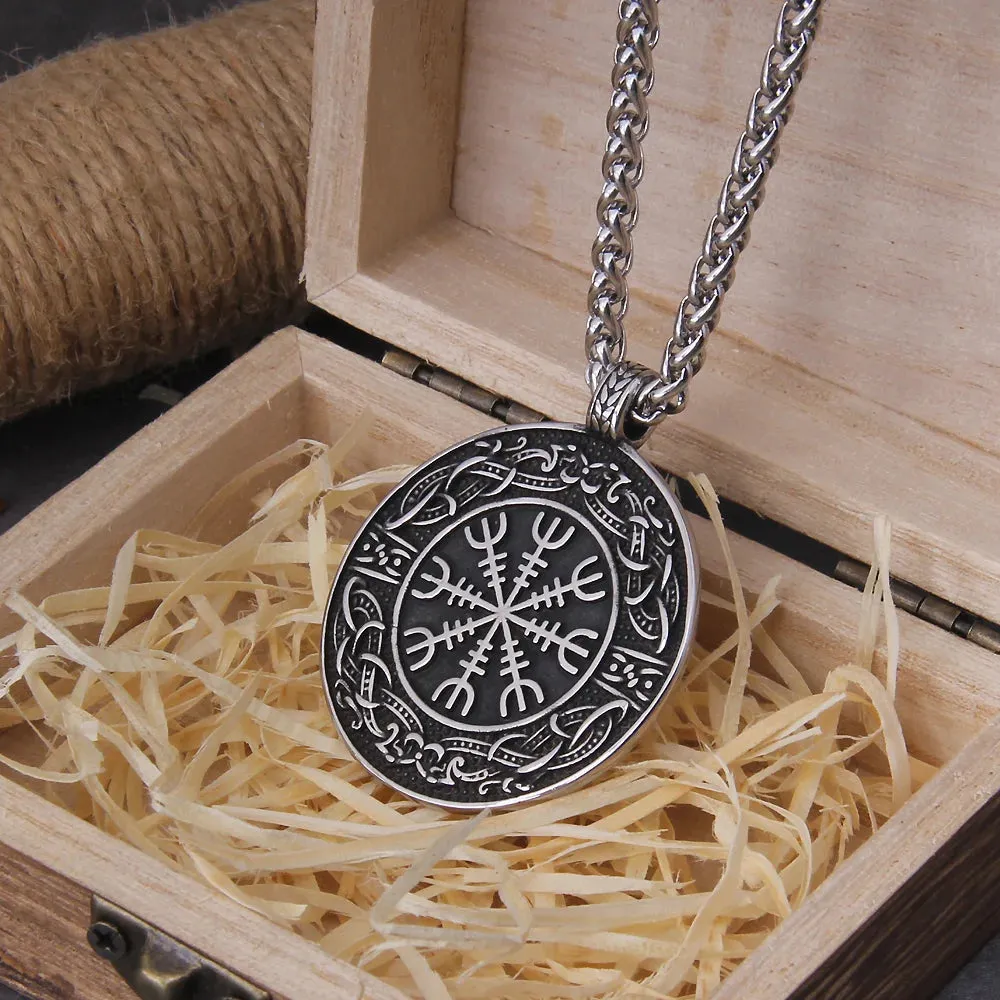 Vintage Compass Viking Necklace