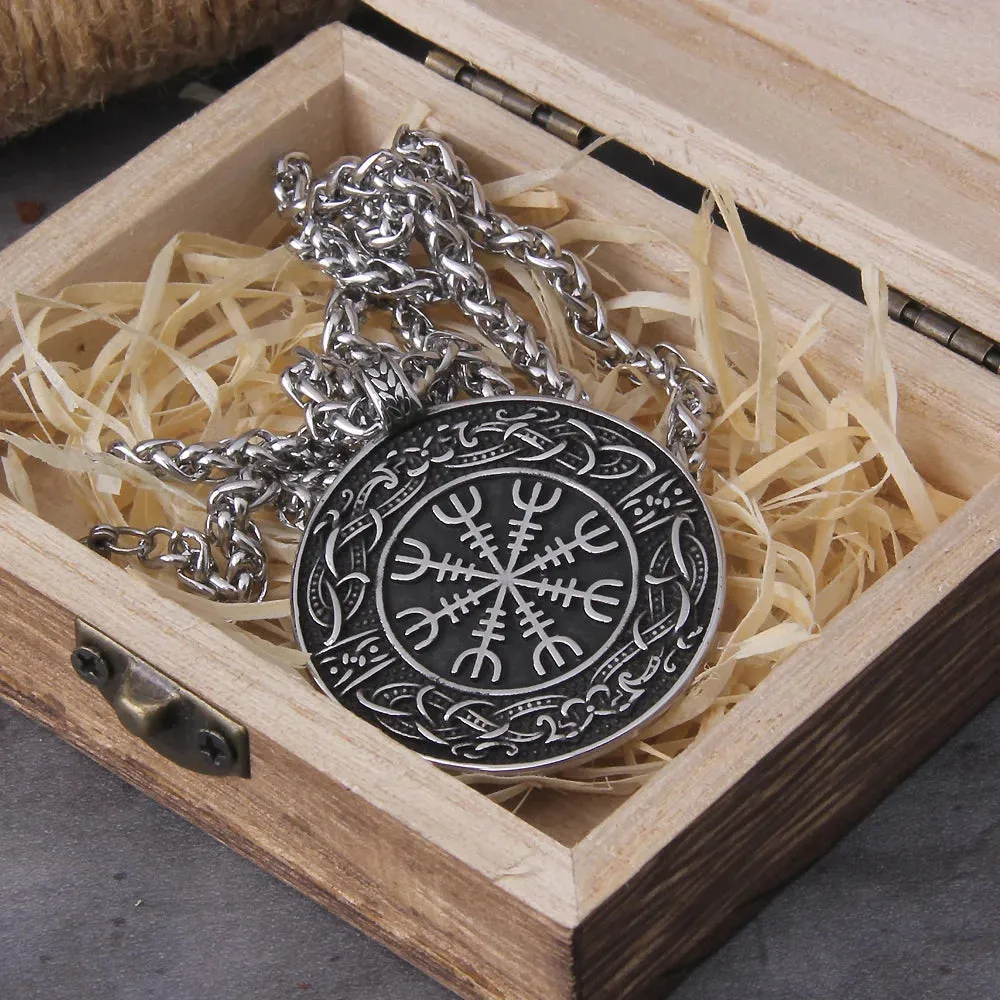 Vintage Compass Viking Necklace