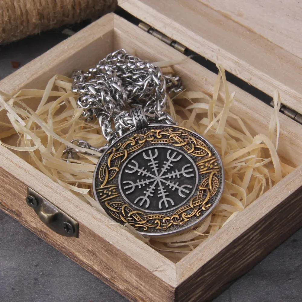 Vintage Compass Viking Necklace