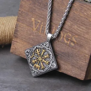 Vintage Compass Viking Necklace