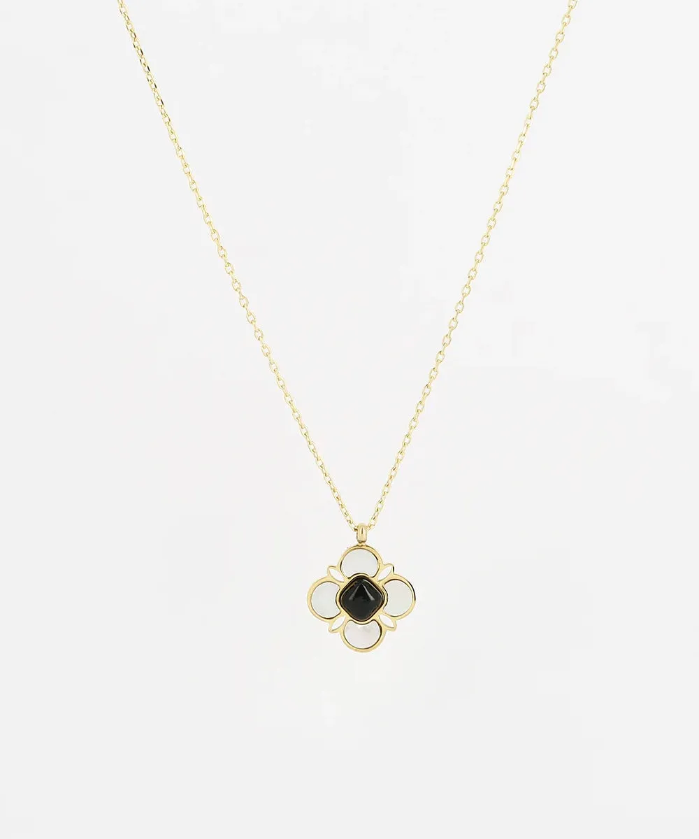 ZAG BIJOUX AMBROSE GOLD NECKLACE BLACK