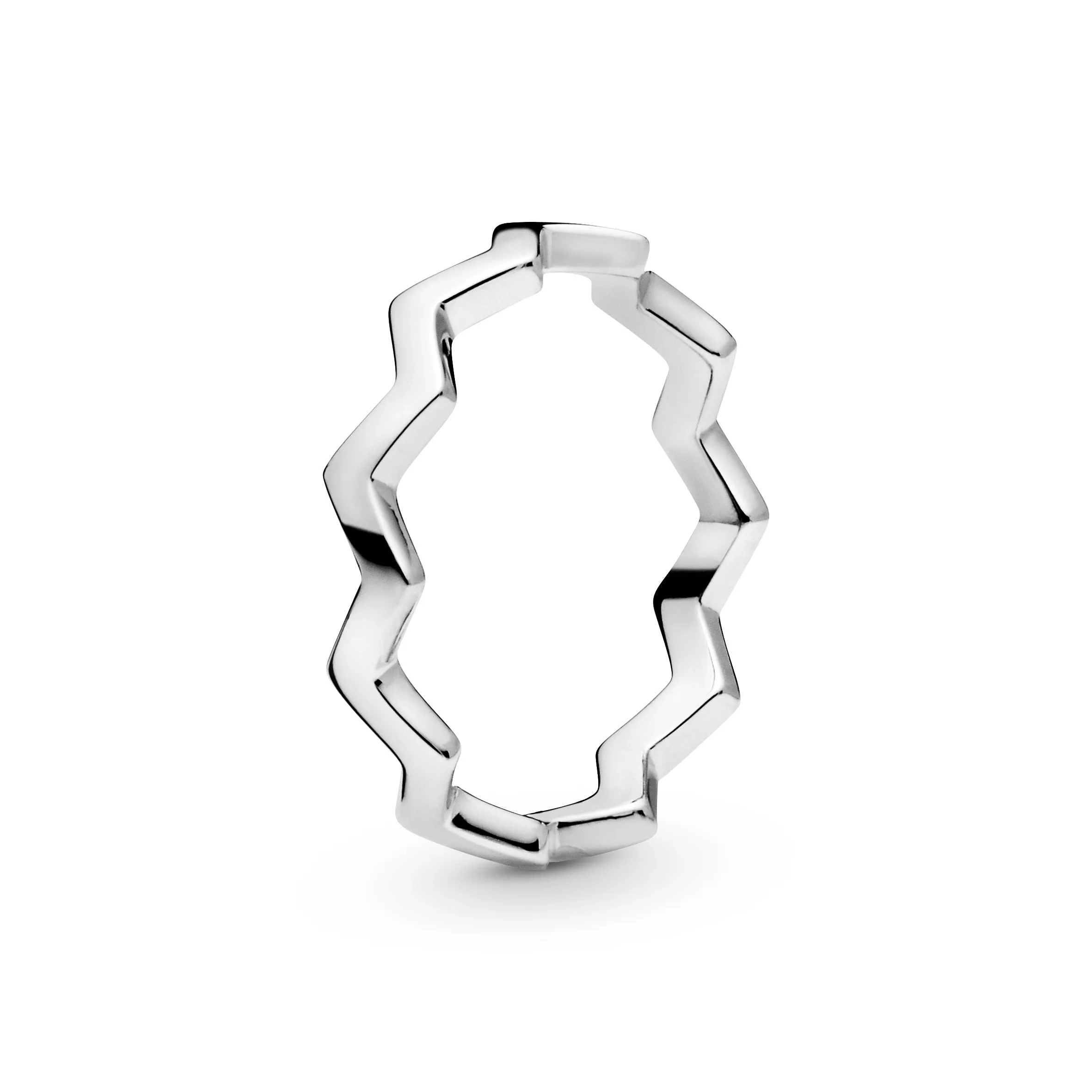 Zigzag silver ring